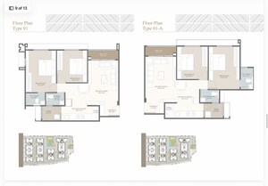 Floor Plan in 2 BHK Apartment at Happy Uptown, Shela – for Sale