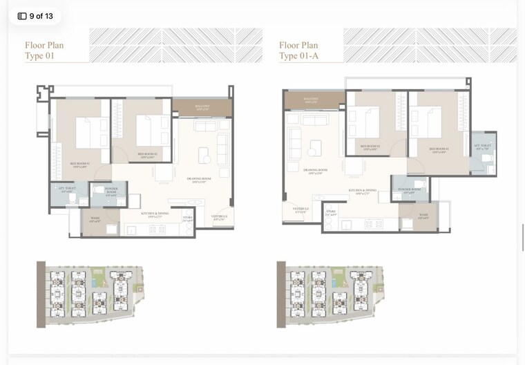 Floor Plan, happy-uptown 2 Bedroom 1260 Sq.Ft. Apartment In Shela Ahmedabad 10587796