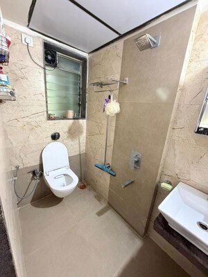 Bathroom in 2 BHK Apartment at Kabra Nandanwadi, Goregaon West – for Sale