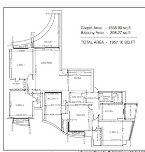 3 BHK Apartment – Map Location View at Evershine Jewel, Khar West - for Rent