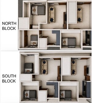 Floor Plan in 1 BHK Apartment at Devanahalli – for Rent