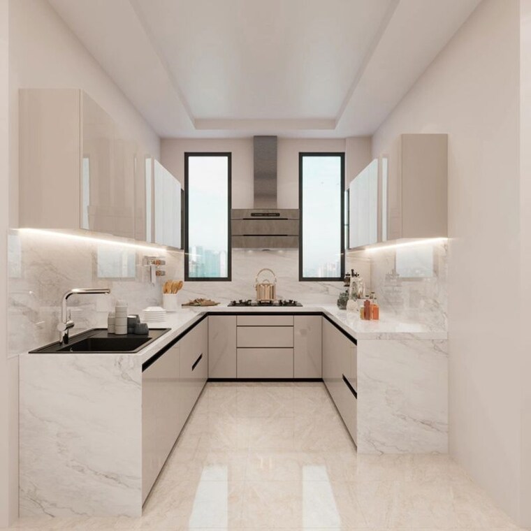 Kitchen, sector 40 3 Bedroom 1500 Sq.Ft. Builder Floor In Sector 40 Panipat 10588038