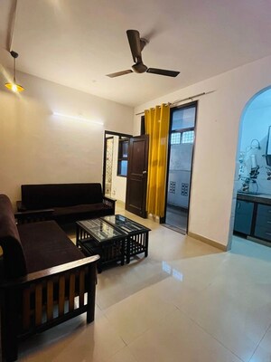 Living Room in 1 BHK Apartment at Freedom Fighters Enclave – for Rent