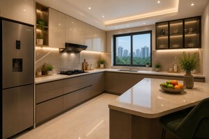 Kitchen in 3 BHK Apartment at Kollur Gated Community, Kollur – for Sale