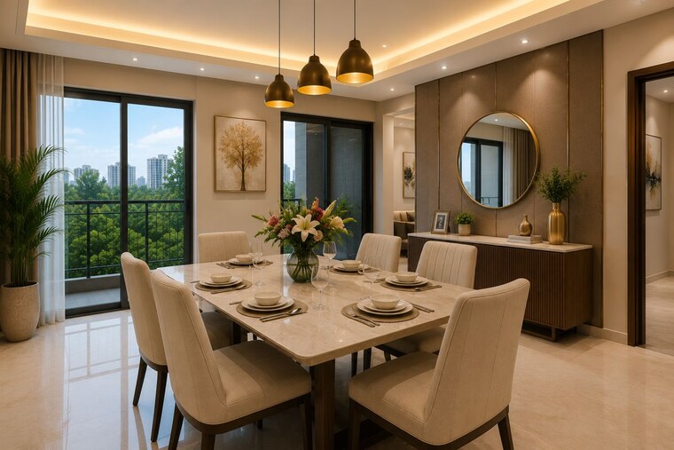 Dining area, kollur-gated-community 3 Bedroom 1750 Sq.Ft. Apartment In Kollur Hyderabad 10588275
