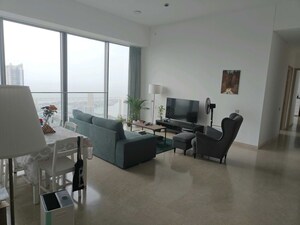 Living Room in 4 BHK Apartment at Rustomjee Crown, Prabhadevi – for Rent