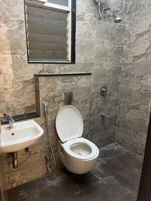 Bathroom in 2 BHK Apartment at Nyati Elysia, Kharadi – for Rent
