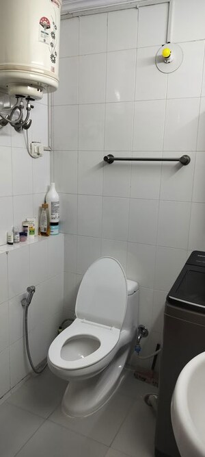 Bathroom in 3 BHK Apartment at Wazirabad – for Rent