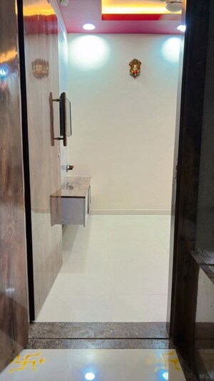 Bathroom in 1 BHK Apartment at HDIL Dheeraj Kiran, Malad West – for Rent