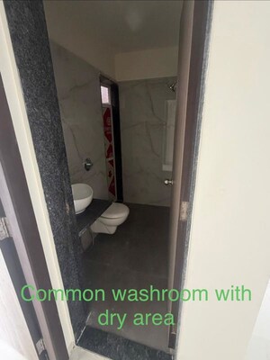 Bathroom in 2 BHK Apartment at Anant Metropolis Insignia Towers, Kasarvadavali – for Rent