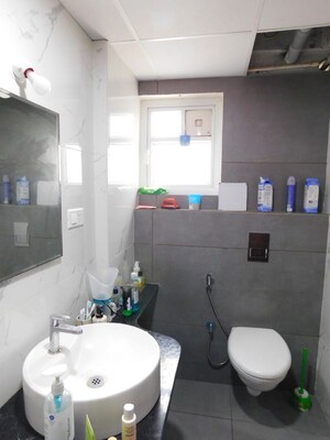 Bathroom in 3 BHK Apartment at Ambience Courtyard, Manikonda – for Rent