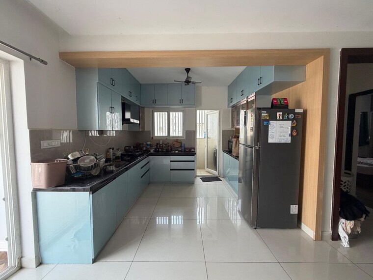 Kitchen, ambience-courtyard 3 Bedroom 1700 Sq.Ft. Apartment In Manikonda Hyderabad 10588946
