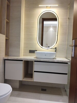 Bathroom in 3 BHK Apartment at Jor Bagh – for Rent