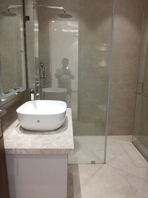 Bathroom in 3 BHK Apartment at Jor Bagh – for Rent