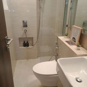 Bathroom in 1 BHK Apartment at Hiranandani Regent Hill, Powai – for Rent