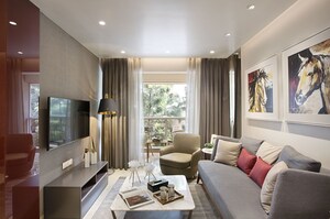 Living Room in 3 BHK Apartment at Serene Meadows – for Sale