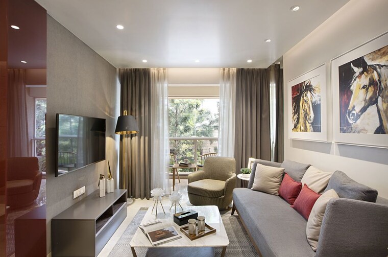 Living Room, serene meadows 3 Bedroom 1399 Sq.Ft. Apartment In Serene Meadows Nashik 10387444
