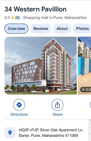  Shop – Exterior View View at Blue Pearl 34 Western Pavillion, Baner - for Rent