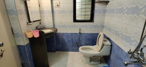 Bathroom in 3 BHK Apartment at Gananjay Society, Kothrud – for Rent