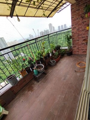 Balcony in 3 BHK Apartment at Prestige Residency Thane, Ghodbunder Road – for Rent