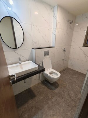 Bathroom in 3 BHK Apartment at Prestige Siesta, Mulund West – for Rent