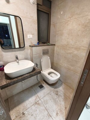 Bathroom in 3 BHK Apartment at Prestige Siesta, Mulund West – for Rent