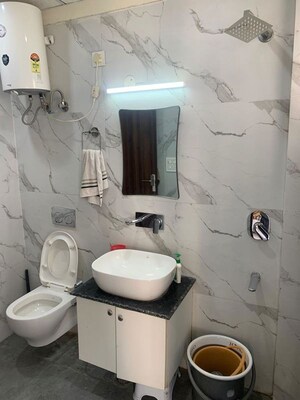 Bathroom in 3.5 BHK Apartment at The Palash Homes, Dhakoli – for Rent