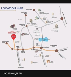 3 BHK Apartment – Map Location View at Chanda Nagar - for Sale