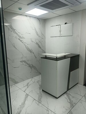 Bathroom in  Office Space at Akshar Business Park, Vashi Sector 19f – for Rent