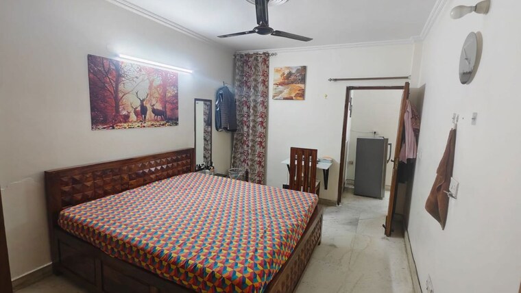 Bedroom, malviya nagar 3 Bedroom 1600 Sq.Ft. Builder Floor In Malviya Nagar Delhi 10590527
