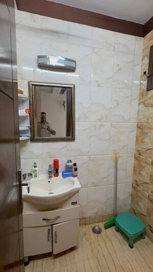 Bathroom in 2 BHK Builder Floor at Kalkaji – for Rent