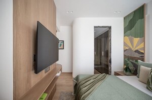 Bedroom in 3 BHK Apartment at Prescon Midtown Bay, Mahim West – for Sale