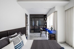 Bedroom in 3 BHK Apartment at Prescon Midtown Bay, Mahim West – for Sale