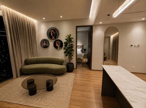 Living Room in Studio Apartment at M3M My Den, Sector 67 – for Rent
