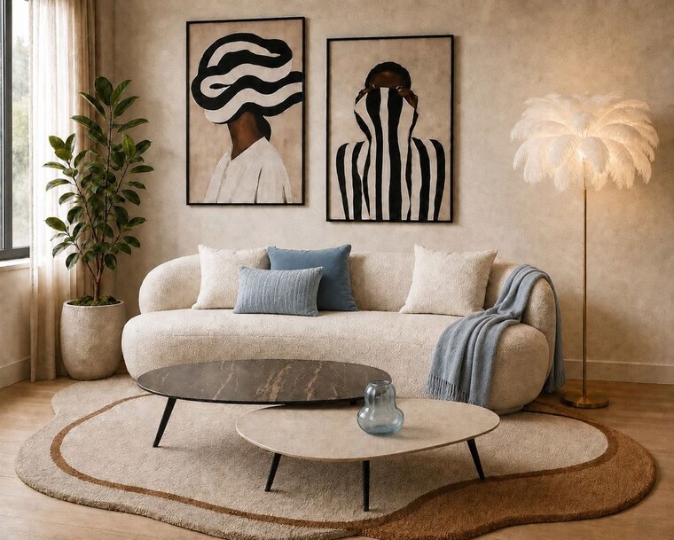 Living Room, m3m-my-den Studio 900 Sq.Ft. Apartment In Sector 67 Gurgaon 10590765