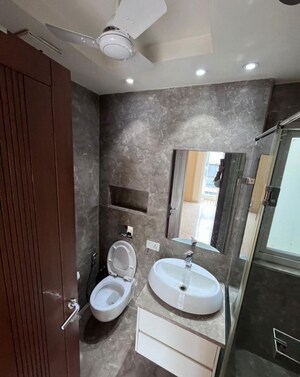 Bathroom in 4 BHK Builder Floor at Panchsheel Park – for Rent