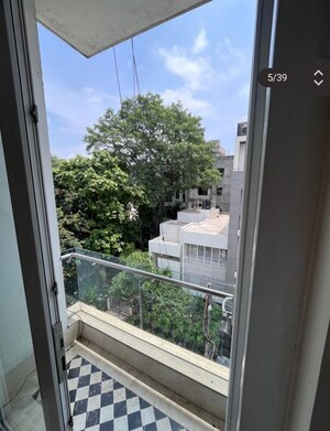 Balcony in 4 BHK Builder Floor at Panchsheel Park – for Rent