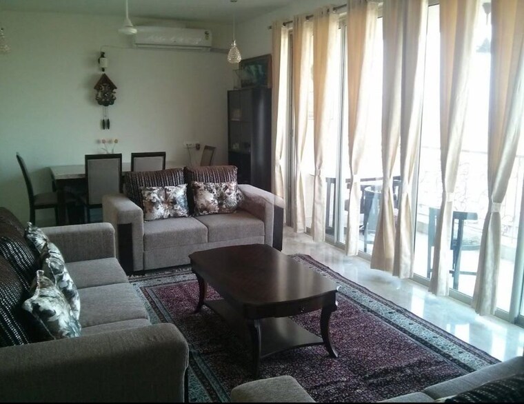 Living Room, rosa-manhattan 3 Bedroom 1600 Sq.Ft. Apartment In Ghodbunder Road Thane 10591012