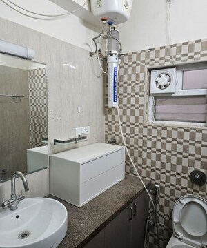 Bathroom in 3 BHK Apartment at Karle Zenith, Hebbal – for Rent