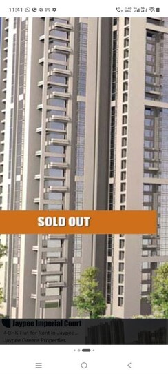 3.5 BHK + Servant Room Apartment For Rent in Jaypee Imperial Court