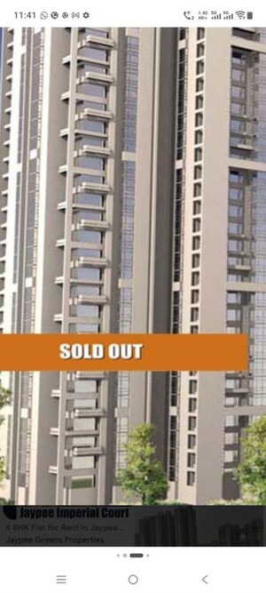 3.5 BHK Apartment For Rent in Jaypee Imperial Court, Sector 128