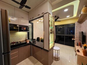 Kitchen in 1 BHK Apartment at Lodha Crown Quality Homes, Majiwada – for Rent