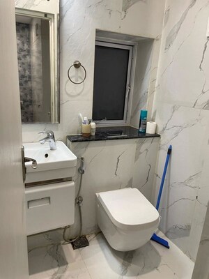 Bathroom in 3 BHK Apartment at DLF The Wellington Estate, Dlf Phase V – for Rent