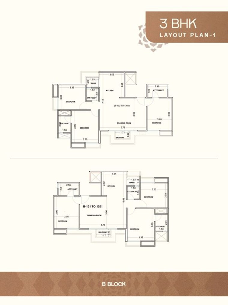 Floor Plan, sargasan 3 Bedroom 230 Sq.Yd. Apartment In Sargasan Gandhinagar 10591333