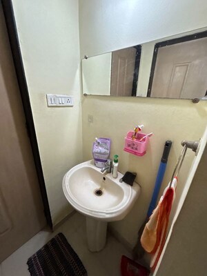 Bathroom in 1 BHK Apartment at Lakshadeep Palace, Pimple Saudagar – for Rent