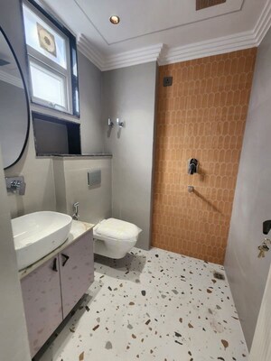 Bathroom in 3 BHK Apartment at Sector 4 Dwarka – for Rent