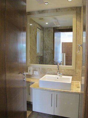 Bathroom in 3 BHK Builder Floor at Jor Bagh – for Rent