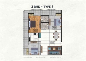 Floor Plan in 3 BHK Builder Floor at Vaidpura – for Sale
