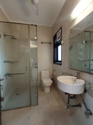 Bathroom in 3 BHK Builder Floor at Pamposh Enclave – for Sale
