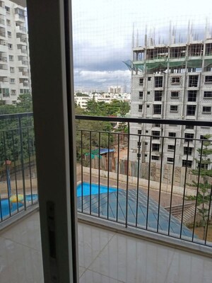 Balcony in 3 BHK Apartment at Alpine Pyramid, Sahakara Nagar – for Rent